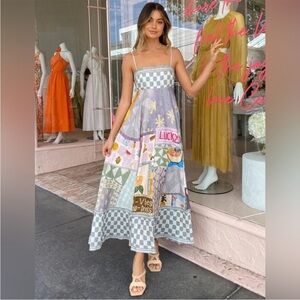 Alemais Multicolor Patchwork Maxi Dress